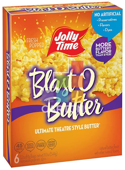 JOLLY TIME POPCORN MICROWAVE BLAST O BUTTER 6*298GM(10.5oz)
